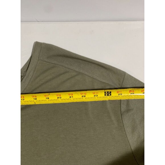 Falls Creek Womens Plus Size 2X Olive Green Tunic Top With Ribbed Sleeves - Picture 12 of 14